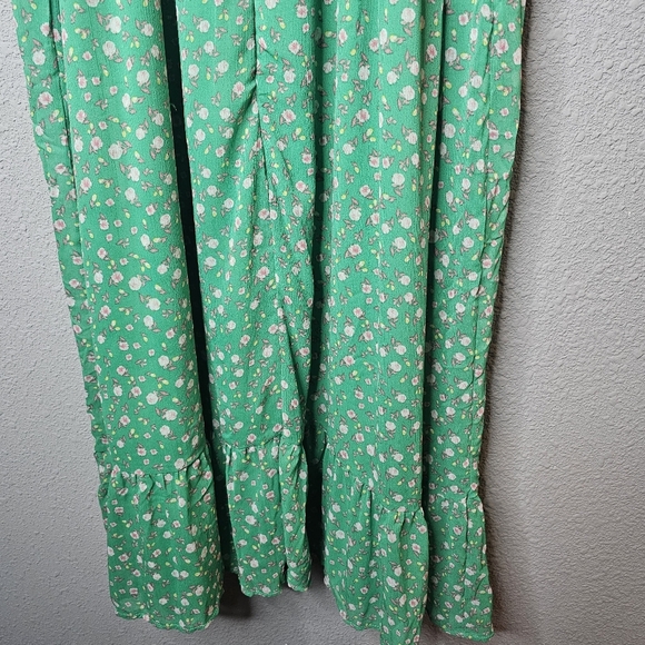 Women XXL Juniors 19 Easter Dress Spring Floral Ruffle Midi Prairie Cottage Core - Picture 8 of 12